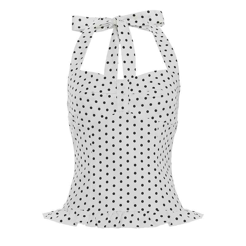 Katherine Polka Dot Halter Tank